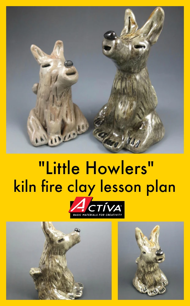 Download this kiln fire clay lesson plan!  Your art students will love answering the call of the wild with this fun clay lesson plan.  #pottery #lessonplan #artclass